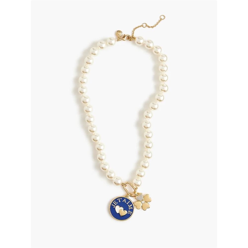 J. Crew Je t'aime pearl pendant necklace - Picture 2 of 11